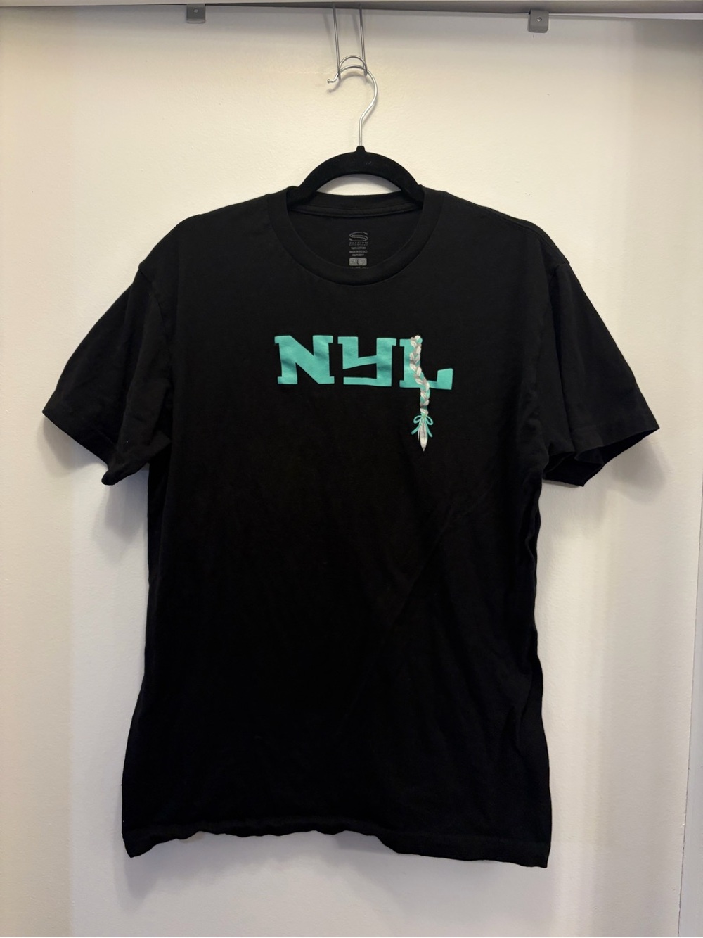 New York Liberty WNBA NYL Big Ellie Black Graphic T-Shirt 100% Cotton Size L